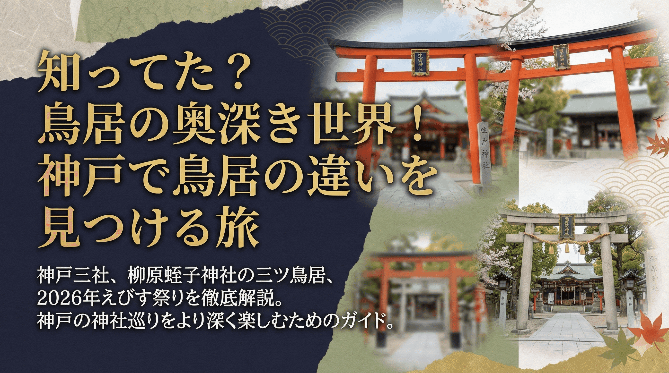 知ってた?鳥居の奥深き世界!神戸で鳥居の違いを見つける旅