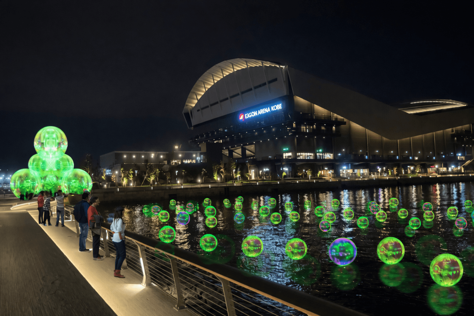 神戸 TOTTEI 1周年記念「KOBE BUBBLUMI 2026」開催!水辺彩るバブルアート&イルミ