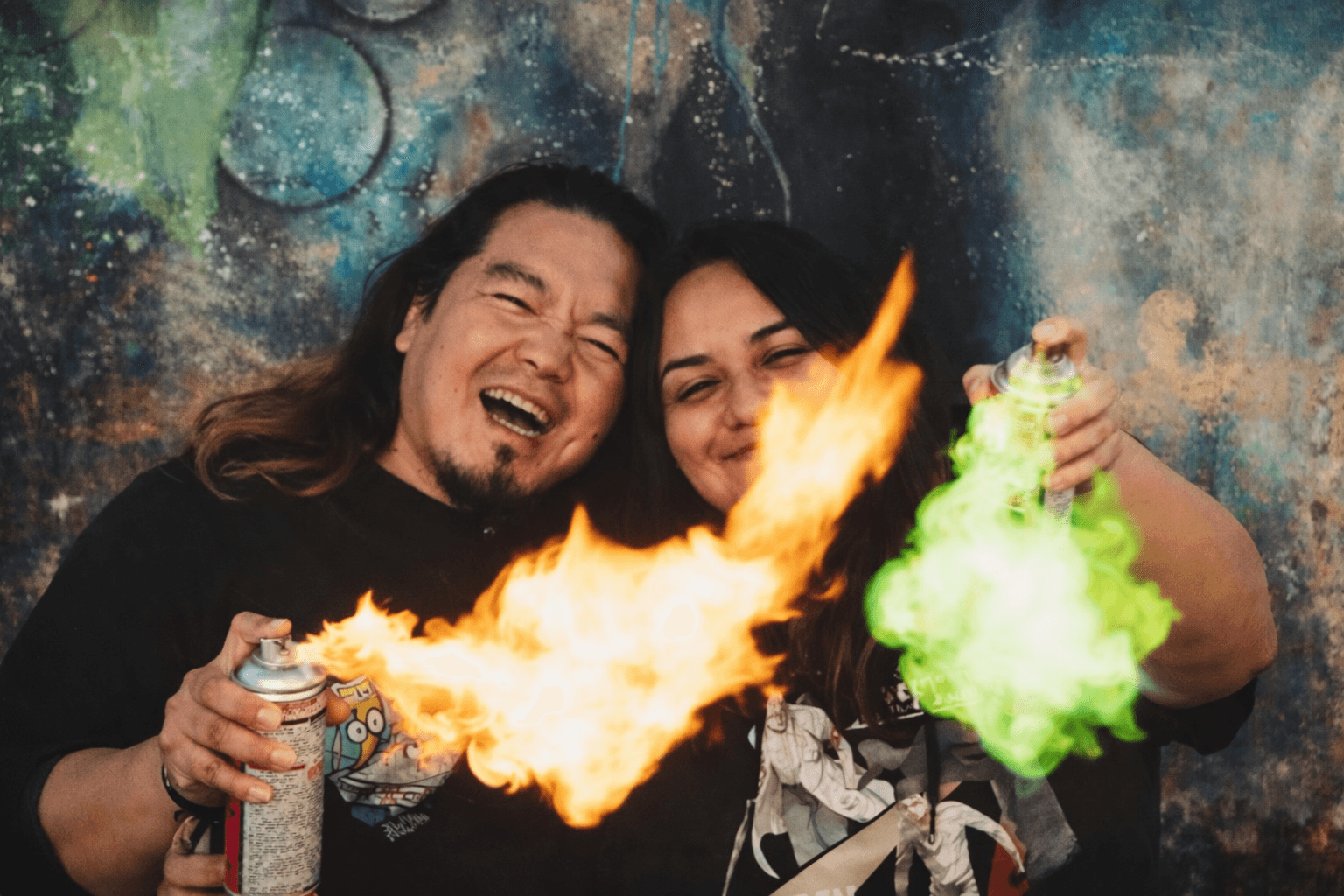 スプレーアートエデン、神戸・姫路で実演!世界旅するアーティスト夫婦