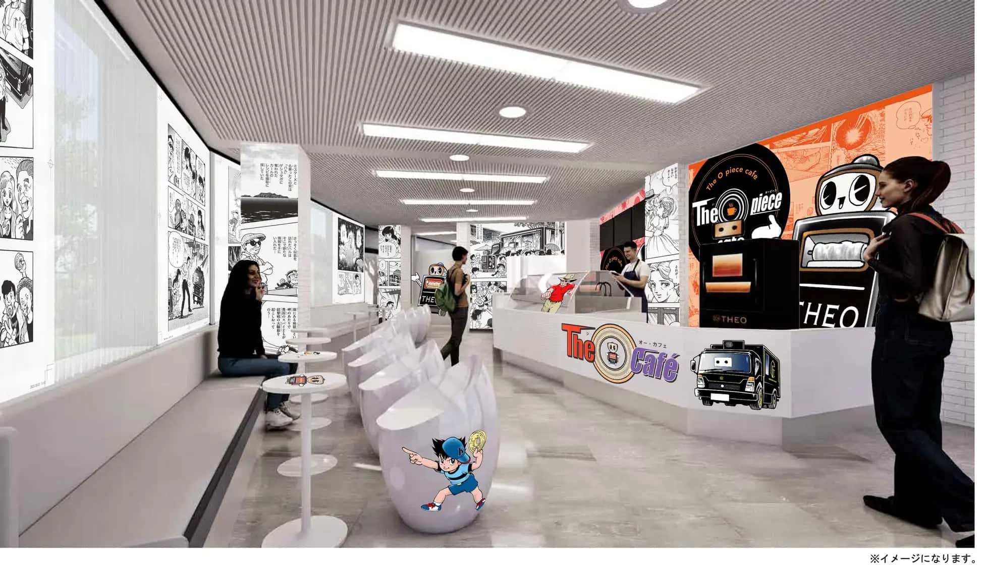 バンドー神戸青少年科学館に新カフェ!AIバウムクーヘン「THEO」体験